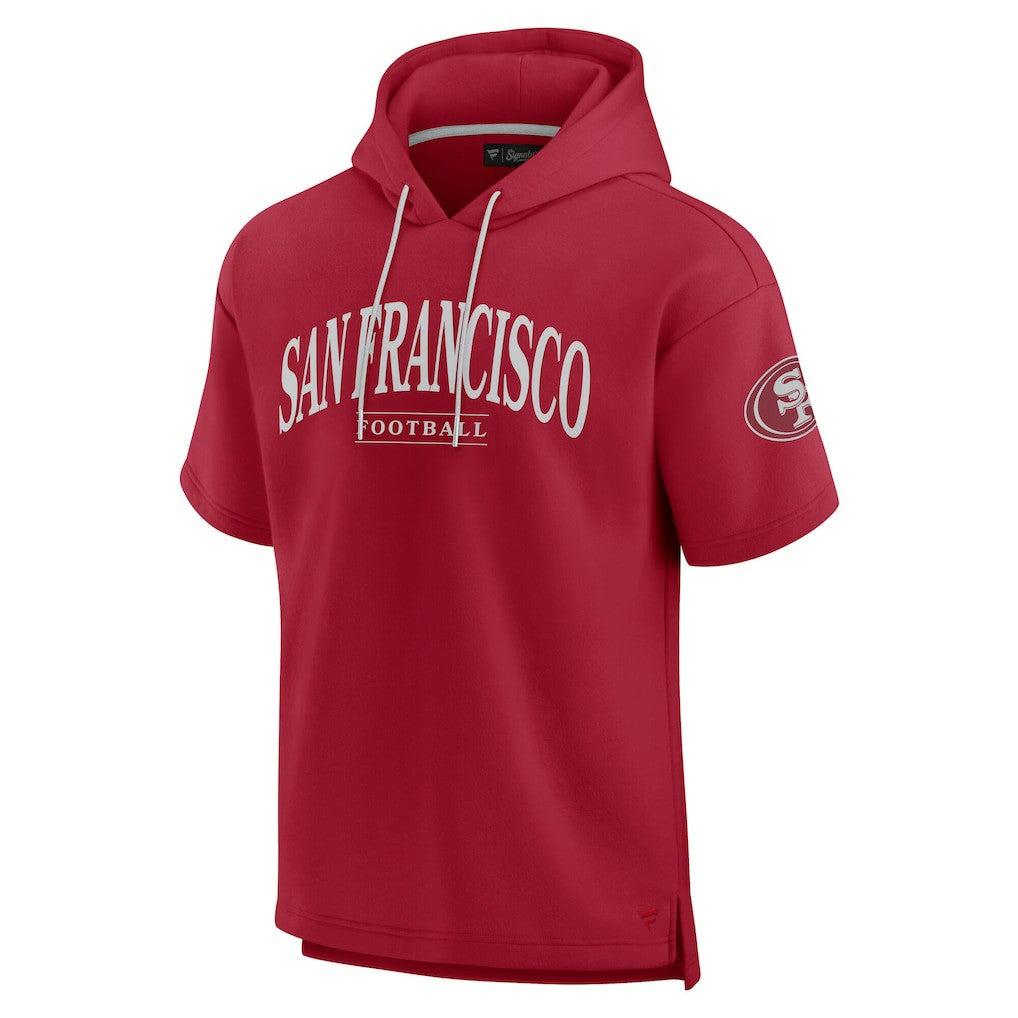 San Francisco 49ers Unisex Elements Ready Short Sleeve Pullover Hoodie Scarlet - Fanatics
