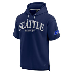 Seattle Seahawks Unisex Elements Ready Short Sleeve Pullover Hoodie College Navy - Fanatics