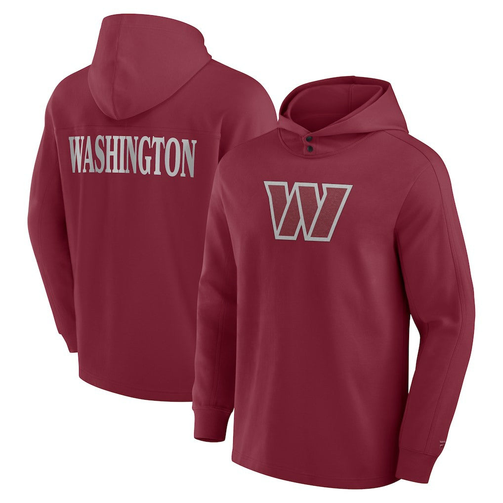 Washington Commanders Elements Blaze Tri-Blend Long Sleeve Hoodie T-Shirt Burgundy - Fanatics