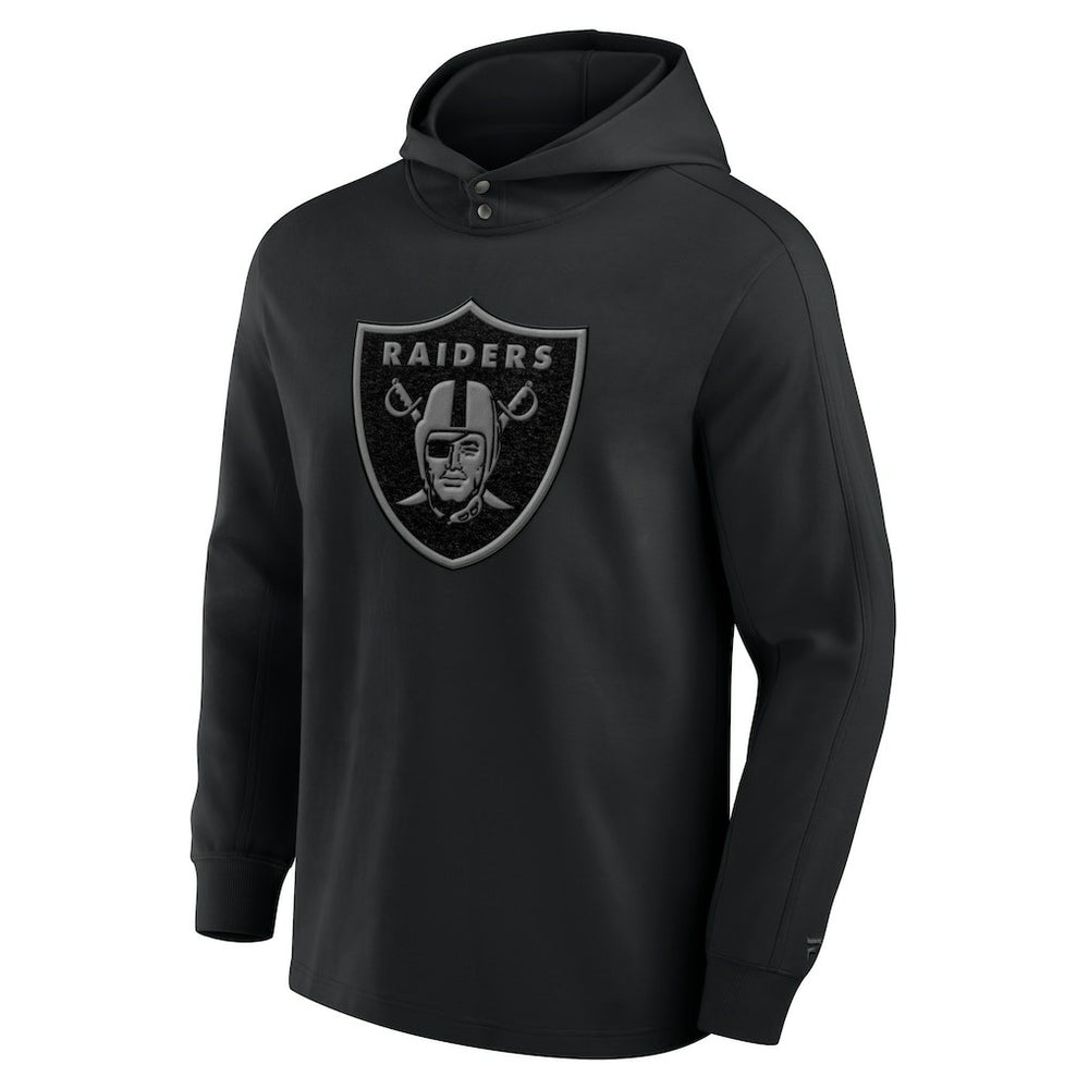 Las Vegas Raiders Elements Blaze Tri-Blend Long Sleeve Hoodie T-Shirt Black - Fanatics