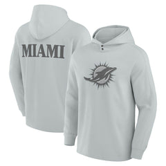Miami Dolphins Elements Blaze Tri-Blend Long Sleeve Hoodie T-Shirt Gray - Fanatics