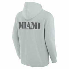 Miami Dolphins Elements Blaze Tri-Blend Long Sleeve Hoodie T-Shirt Gray - Fanatics