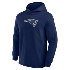 New England Patriots Elements Blaze Tri-Blend Long Sleeve Hoodie T-Shirt Navy - Fanatics