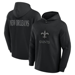 New Orleans Saints Elements Blaze Tri-Blend Long Sleeve Hoodie T-Shirt Black - Fanatics