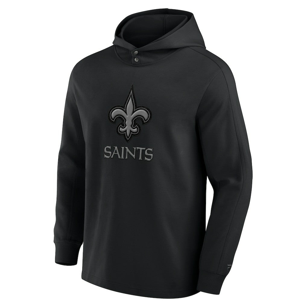 New Orleans Saints Elements Blaze Tri-Blend Long Sleeve Hoodie T-Shirt Black - Fanatics