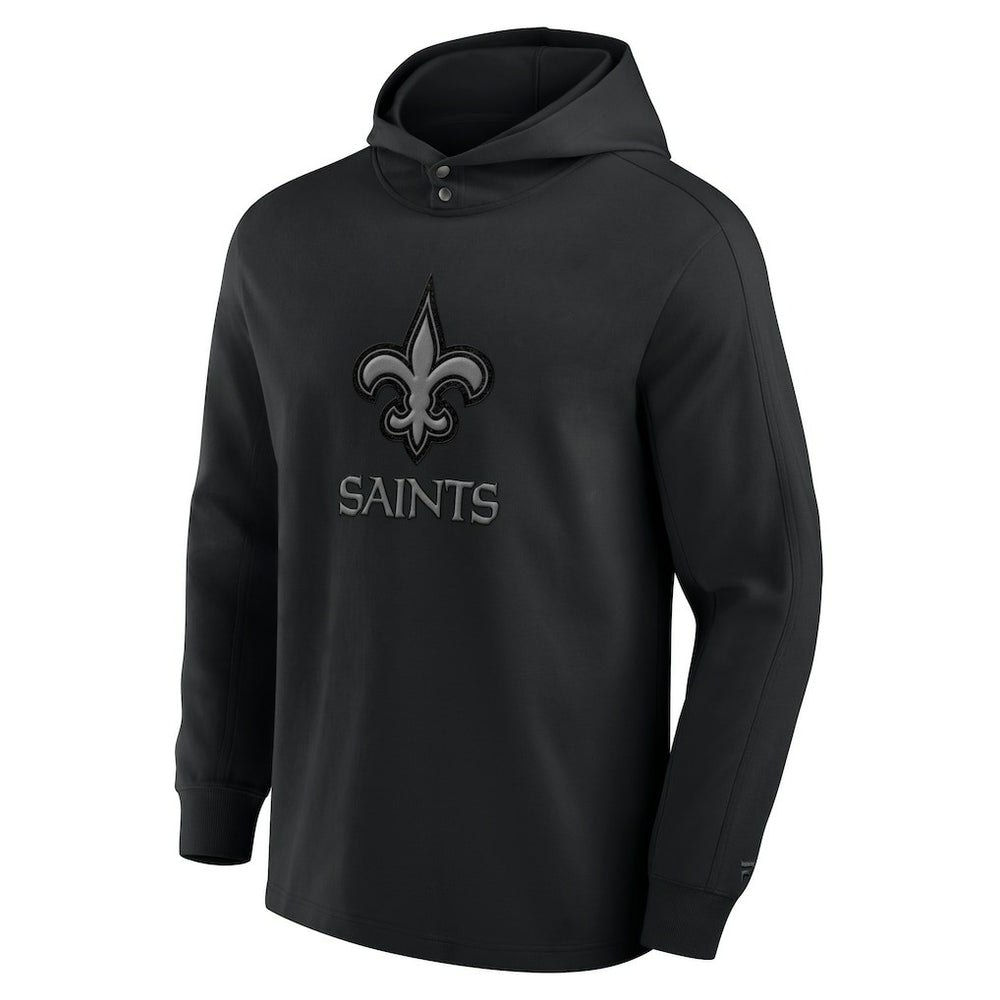New Orleans Saints Elements Blaze Tri-Blend Long Sleeve Hoodie T-Shirt Black - Fanatics
