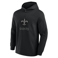 New Orleans Saints Elements Blaze Tri-Blend Long Sleeve Hoodie T-Shirt Black - Fanatics