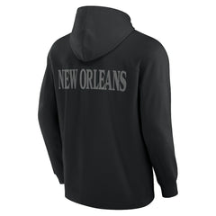 New Orleans Saints Elements Blaze Tri-Blend Long Sleeve Hoodie T-Shirt Black - Fanatics