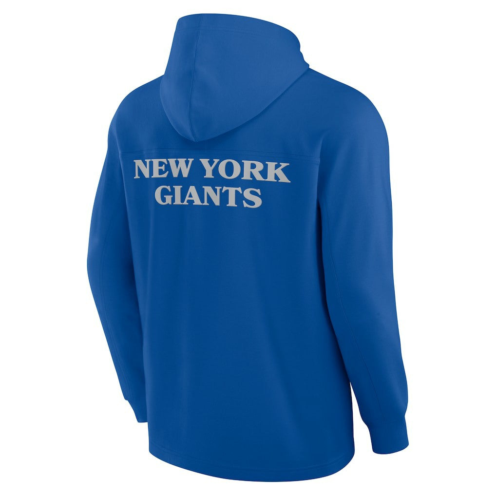 New York Giants Elements Blaze Tri-Blend Long Sleeve Hoodie T-Shirt Royal - Fanatics
