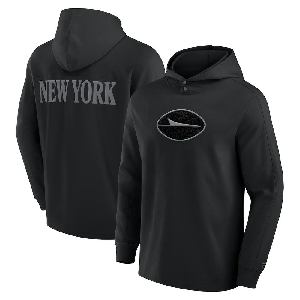 New York Jets Elements Blaze Tri-Blend Long Sleeve Hoodie T-Shirt Black - Fanatics