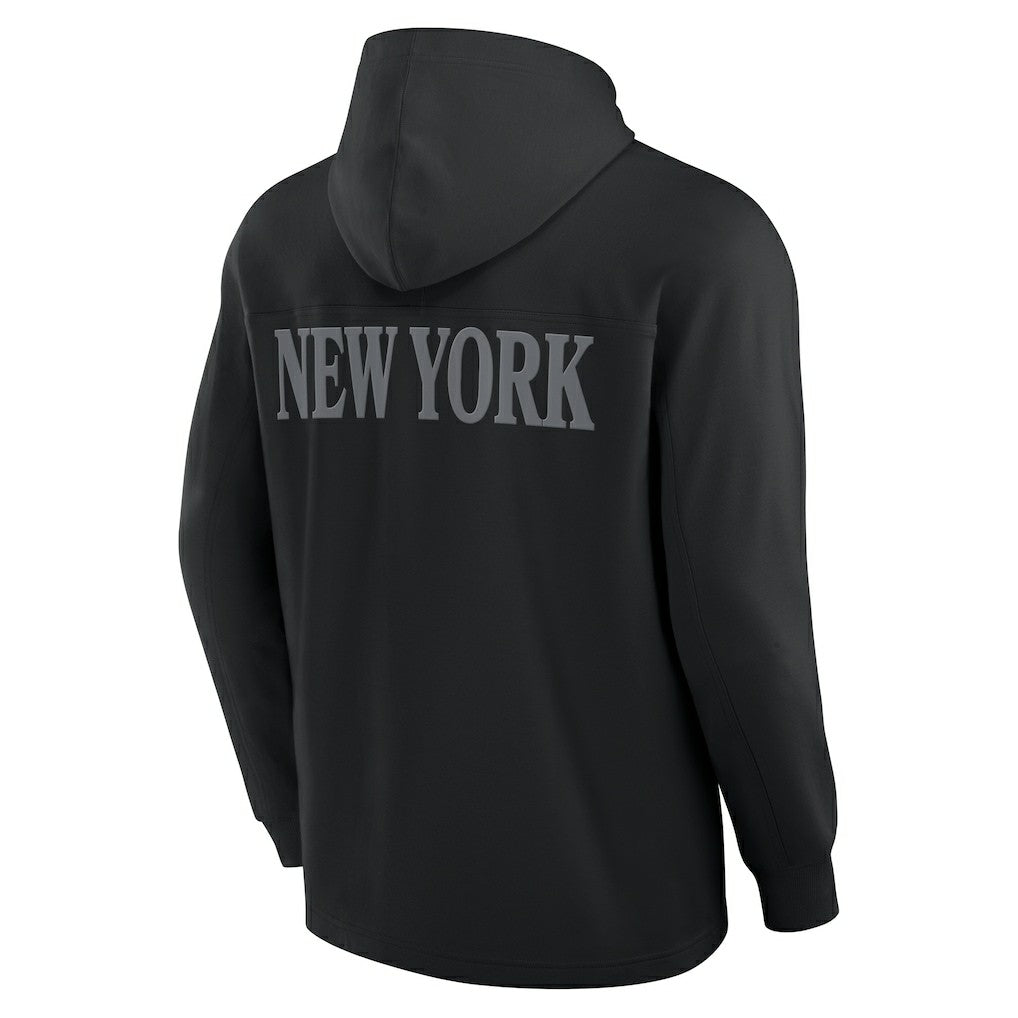 New York Jets Elements Blaze Tri-Blend Long Sleeve Hoodie T-Shirt Black - Fanatics