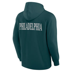 Philadelphia Eagles Elements Blaze Tri-Blend Long Sleeve Hoodie T-Shirt Midnight Green - Fanatics
