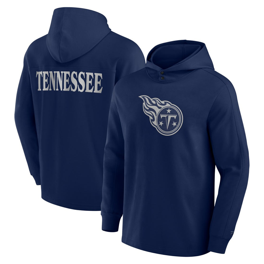 Tennessee Titans Elements Blaze Tri-Blend Long Sleeve Hoodie T-Shirt Navy - Fanatics