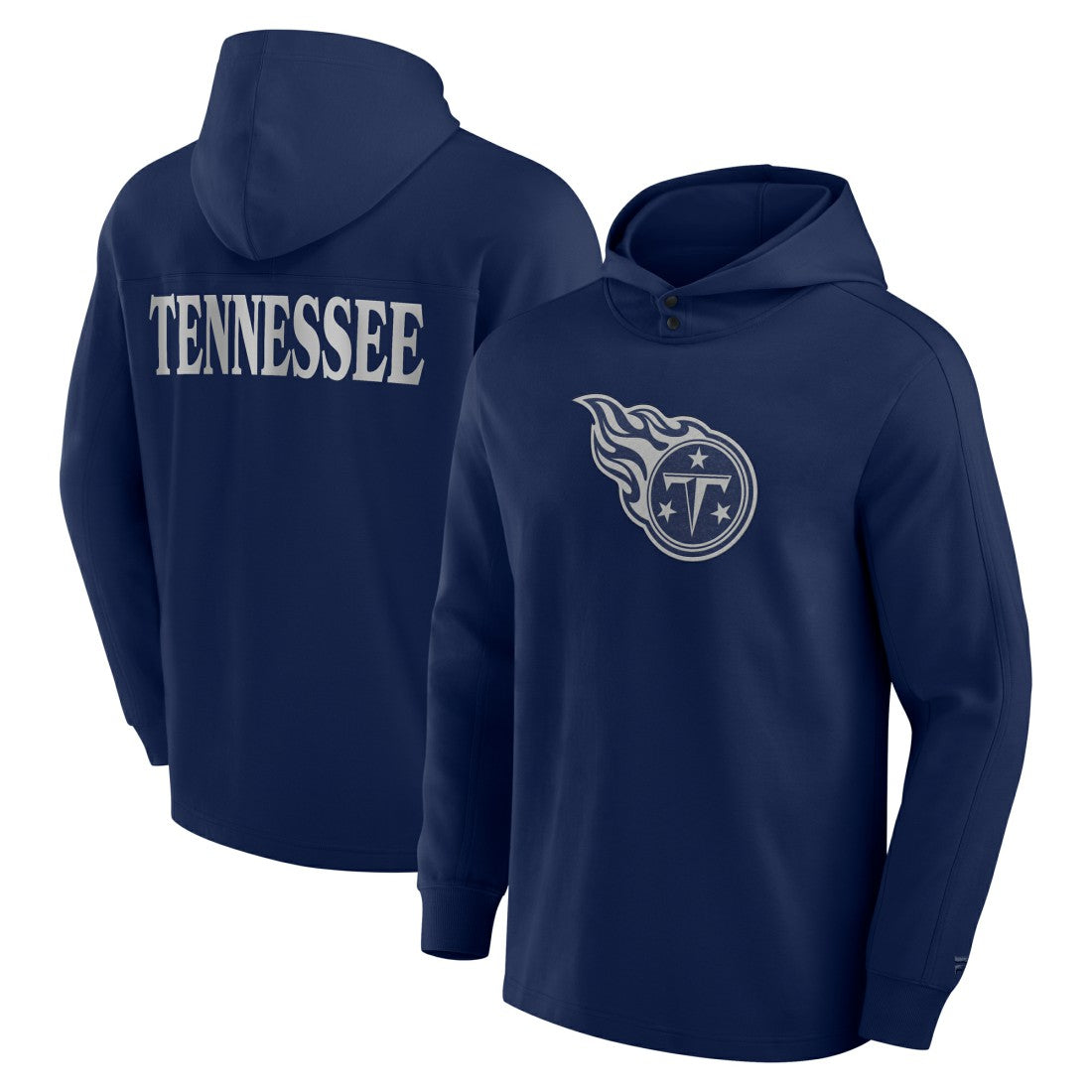 Tennessee Titans Elements Blaze Tri-Blend Long Sleeve Hoodie T-Shirt Navy - Fanatics