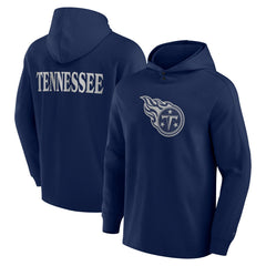 Tennessee Titans Elements Blaze Tri-Blend Long Sleeve Hoodie T-Shirt Navy - Fanatics