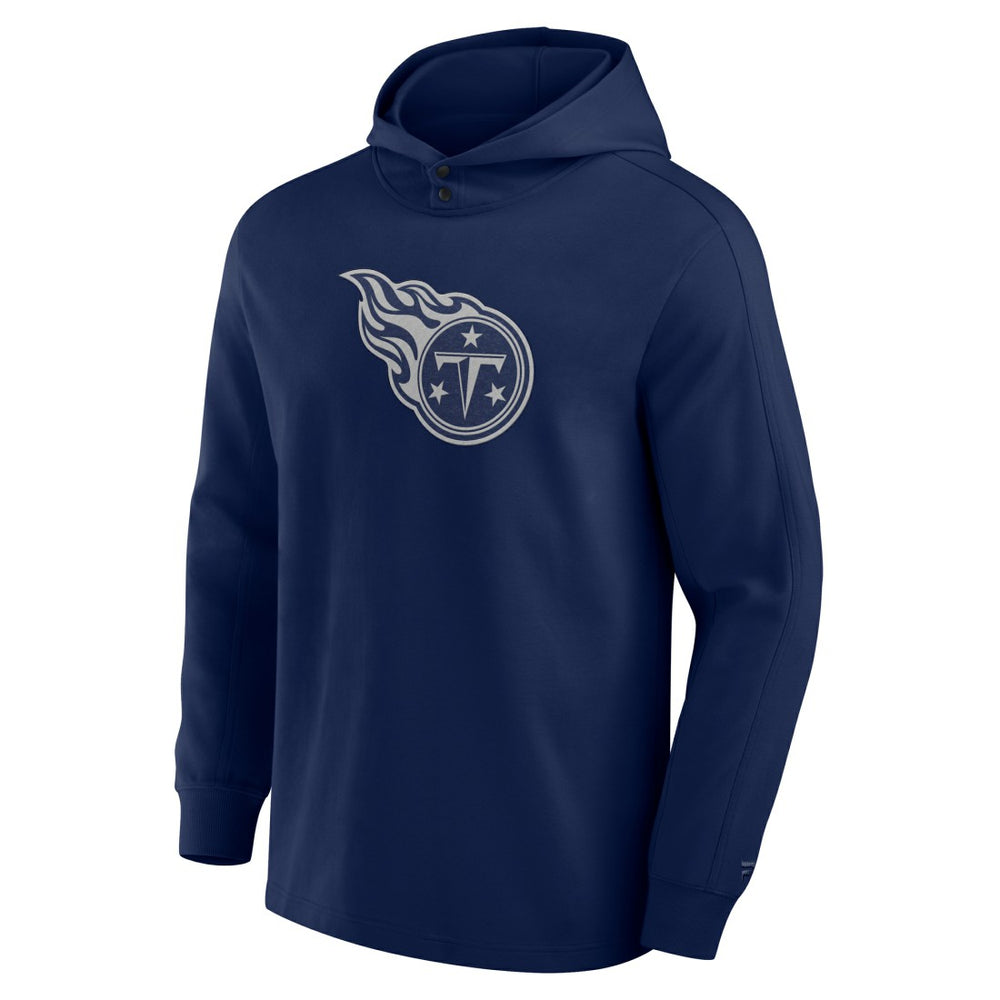Tennessee Titans Elements Blaze Tri-Blend Long Sleeve Hoodie T-Shirt Navy - Fanatics