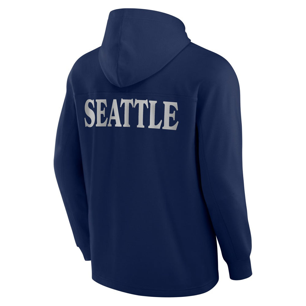 Seattle Seahawks Elements Blaze Tri-Blend Long Sleeve Hoodie T-Shirt College Navy - Fanatics