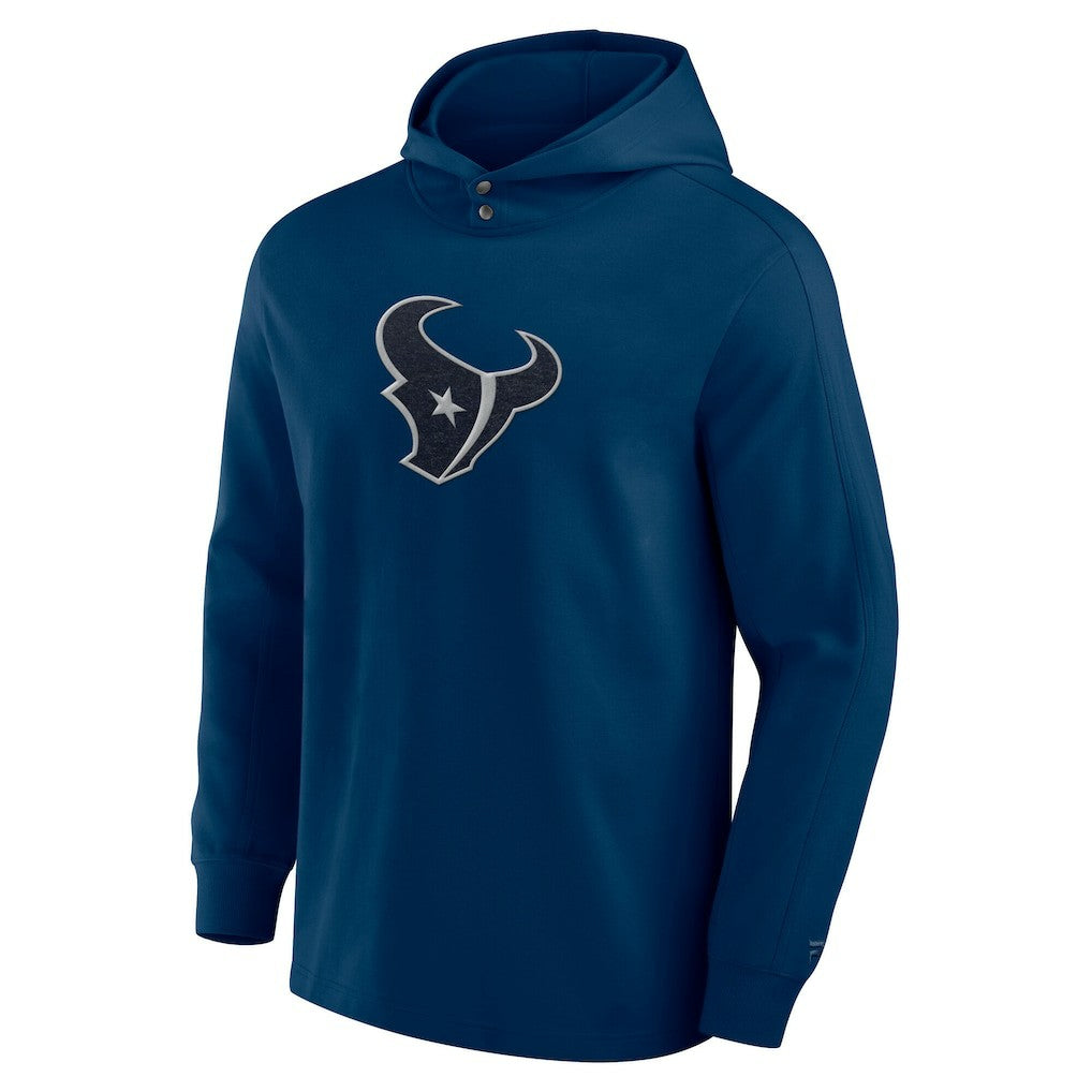 Houston Texans Elements Blaze Tri-Blend Long Sleeve Hoodie T-Shirt Navy - Fanatics
