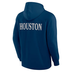 Houston Texans Elements Blaze Tri-Blend Long Sleeve Hoodie T-Shirt Navy - Fanatics