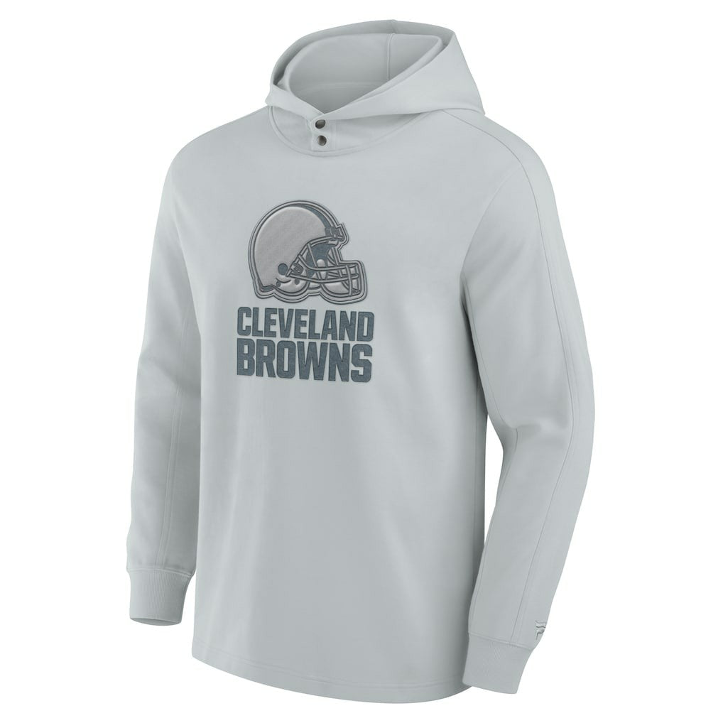Cleveland Browns Elements Blaze Tri-Blend Long Sleeve Hoodie T-Shirt Gray - Fanatics