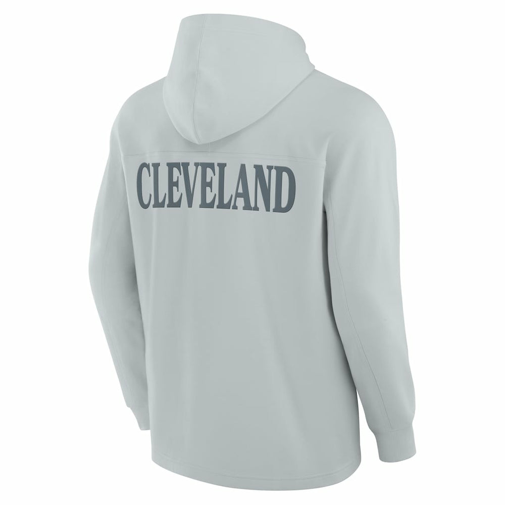 Cleveland Browns Elements Blaze Tri-Blend Long Sleeve Hoodie T-Shirt Gray - Fanatics