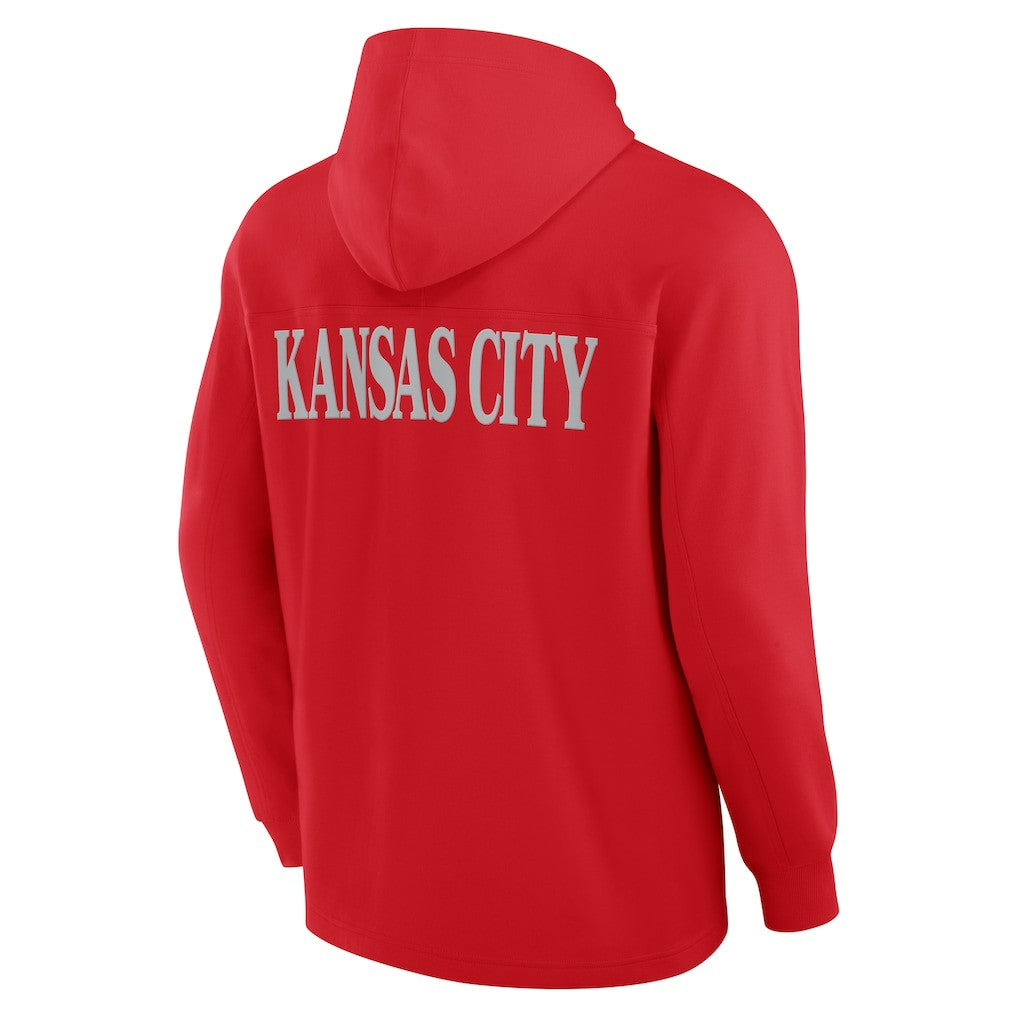 Kansas City Chiefs Elements Blaze Tri-Blend Long Sleeve Hoodie T-Shirt Red - Fanatics