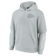 Kansas City Chiefs Unisex Elements Sleek Pullover Hoodie Gray - Fanatics