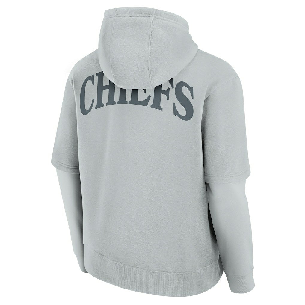 Kansas City Chiefs Unisex Elements Sleek Pullover Hoodie Gray - Fanatics