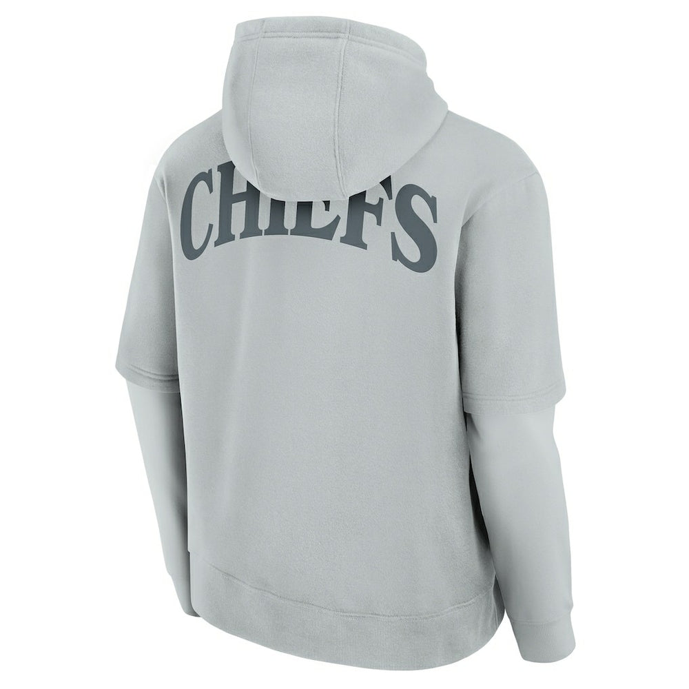 Kansas City Chiefs Unisex Elements Sleek Pullover Hoodie Gray - Fanatics