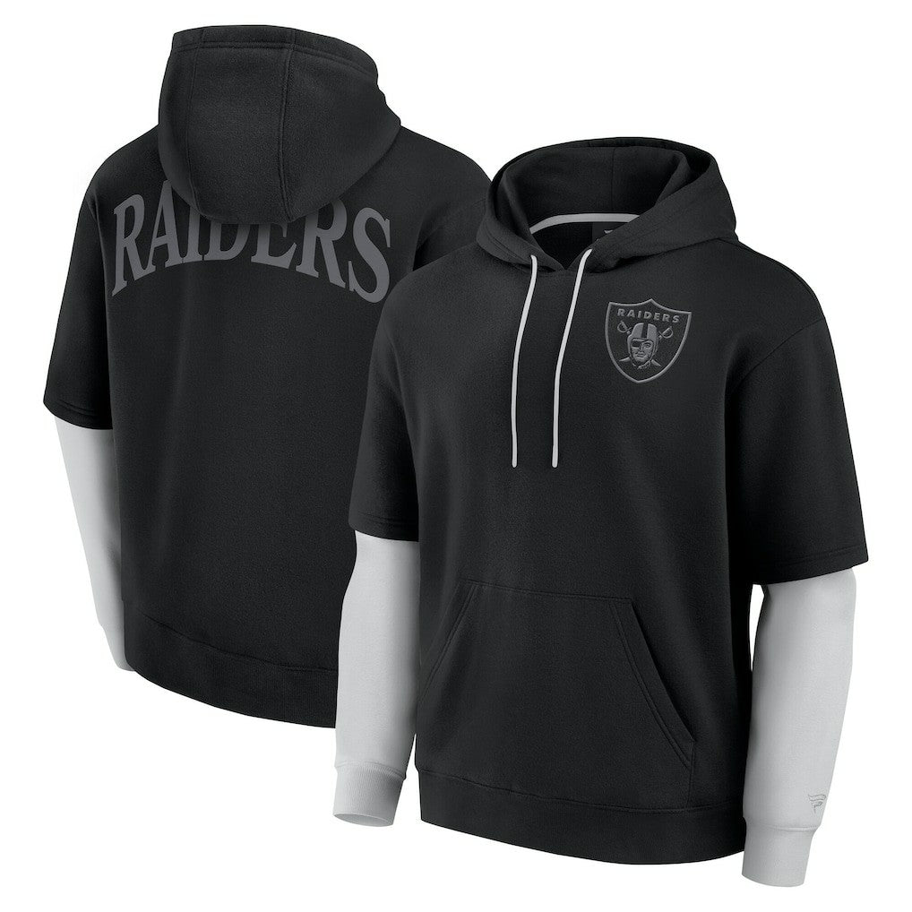 Las Vegas Raiders Unisex Sleek Elements Pullover Hoodie Black - Fanatics
