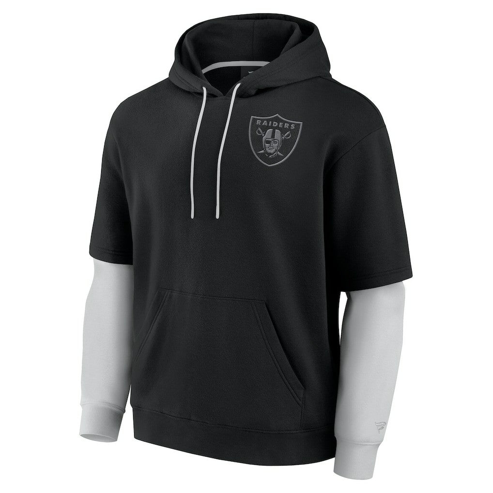 Las Vegas Raiders Unisex Sleek Elements Pullover Hoodie Black - Fanatics