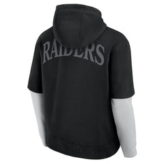 Las Vegas Raiders Unisex Sleek Elements Pullover Hoodie Black - Fanatics