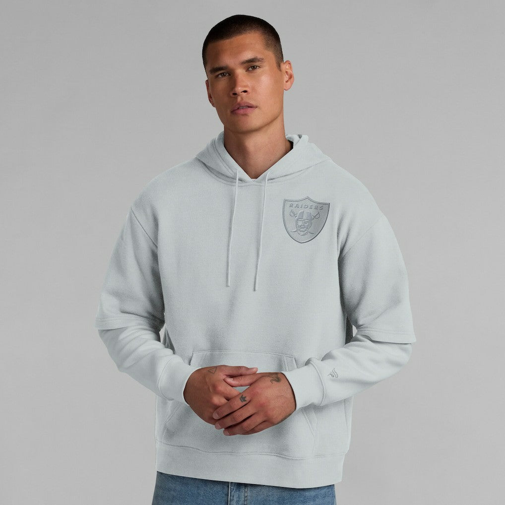 Las Vegas Raiders Unisex Sleek Elements Pullover Hoodie Gray - Fanatics