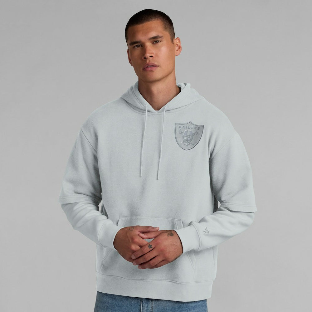 Las Vegas Raiders Unisex Sleek Elements Pullover Hoodie Gray - Fanatics