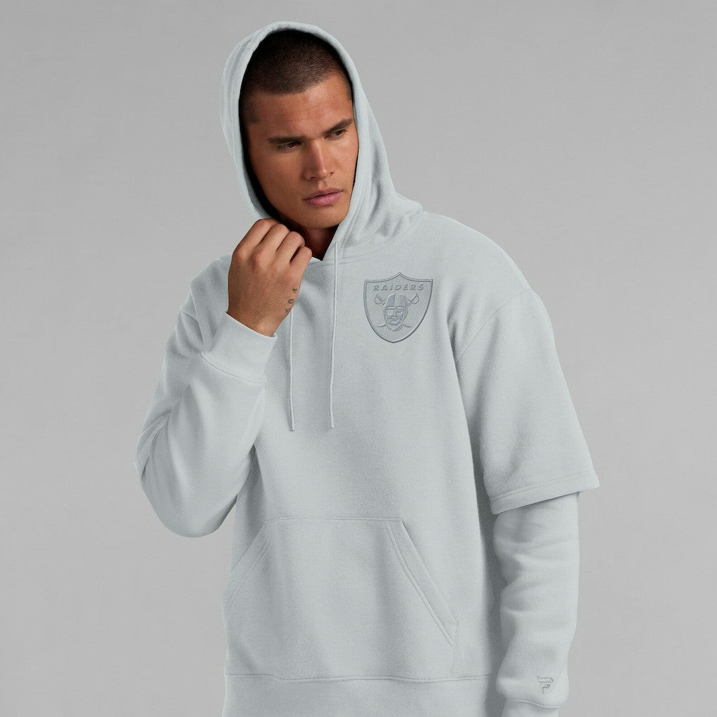 Las Vegas Raiders Unisex Sleek Elements Pullover Hoodie Gray - Fanatics