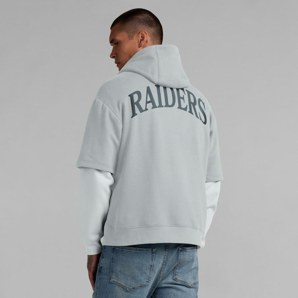 Las Vegas Raiders Unisex Sleek Elements Pullover Hoodie Gray - Fanatics