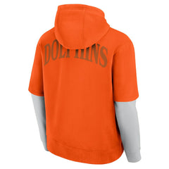 Miami Dolphins Unisex Sleek Elements Pullover Hoodie Orange - Fanatics