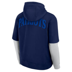 New England Patriots Unisex Sleek Elements Pullover Hoodie Navy - Fanatics