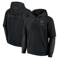 New Orleans Saints Unisex Sleek Elements Pullover Hoodie Black - Fanatics