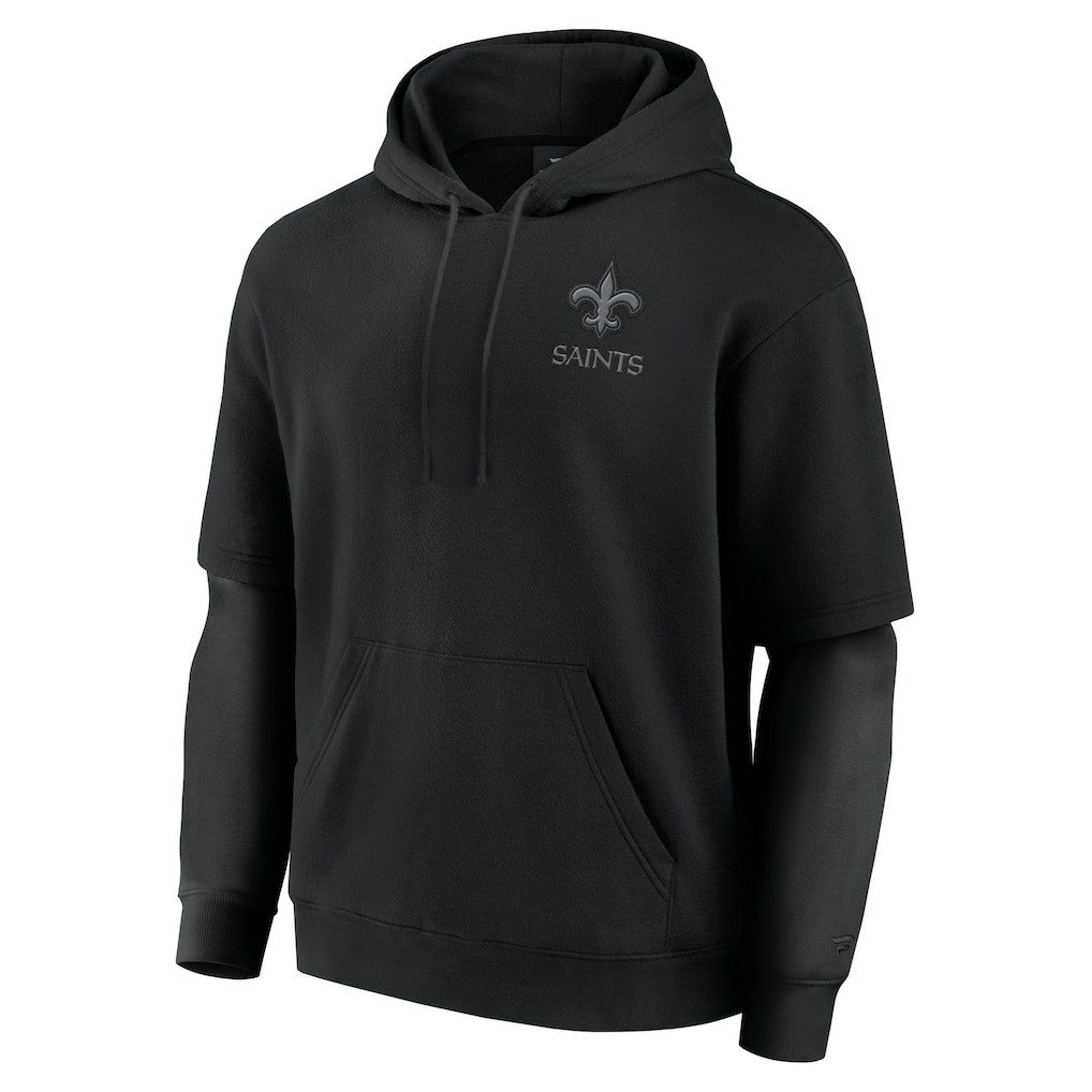 New Orleans Saints Unisex Sleek Elements Pullover Hoodie Black - Fanatics