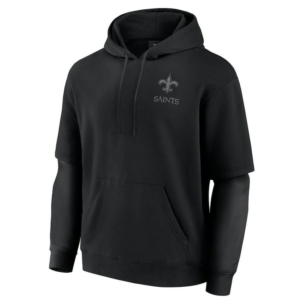 New Orleans Saints Unisex Sleek Elements Pullover Hoodie Black - Fanatics