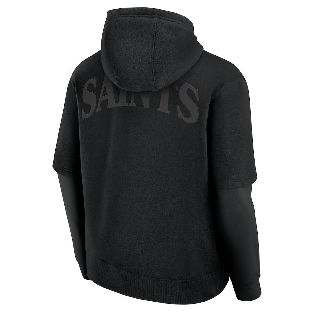 New Orleans Saints Unisex Sleek Elements Pullover Hoodie Black - Fanatics