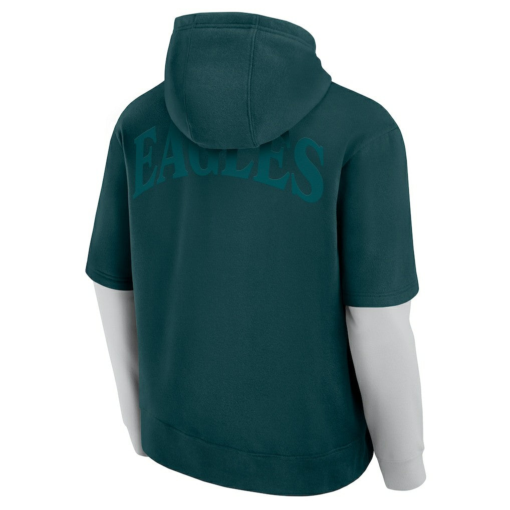 Philadelphia Eagles Unisex Sleek Elements Pullover Hoodie Green - Fanatics