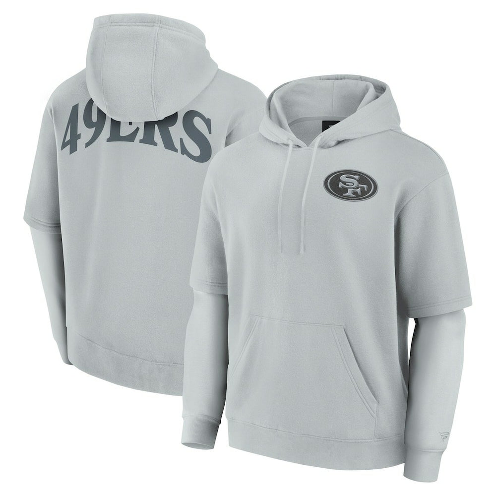 San Francisco 49ers Unisex Sleek Elements Pullover Hoodie Gray - Fanatics