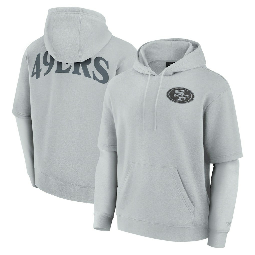 San Francisco 49ers Unisex Sleek Elements Pullover Hoodie Gray - Fanatics