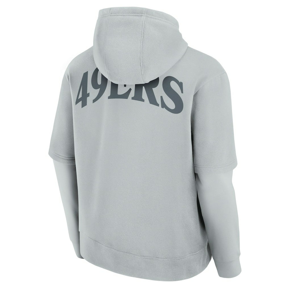 San Francisco 49ers Unisex Sleek Elements Pullover Hoodie Gray - Fanatics