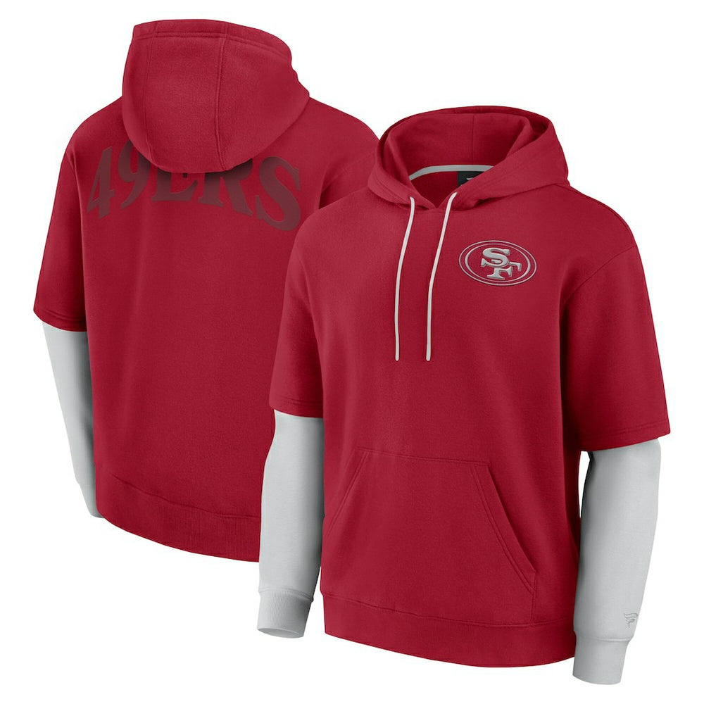 San Francisco 49ers Unisex Sleek Elements Pullover Hoodie Scarlet - Fanatics