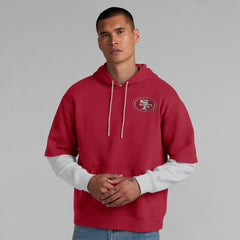 San Francisco 49ers Unisex Sleek Elements Pullover Hoodie Scarlet - Fanatics