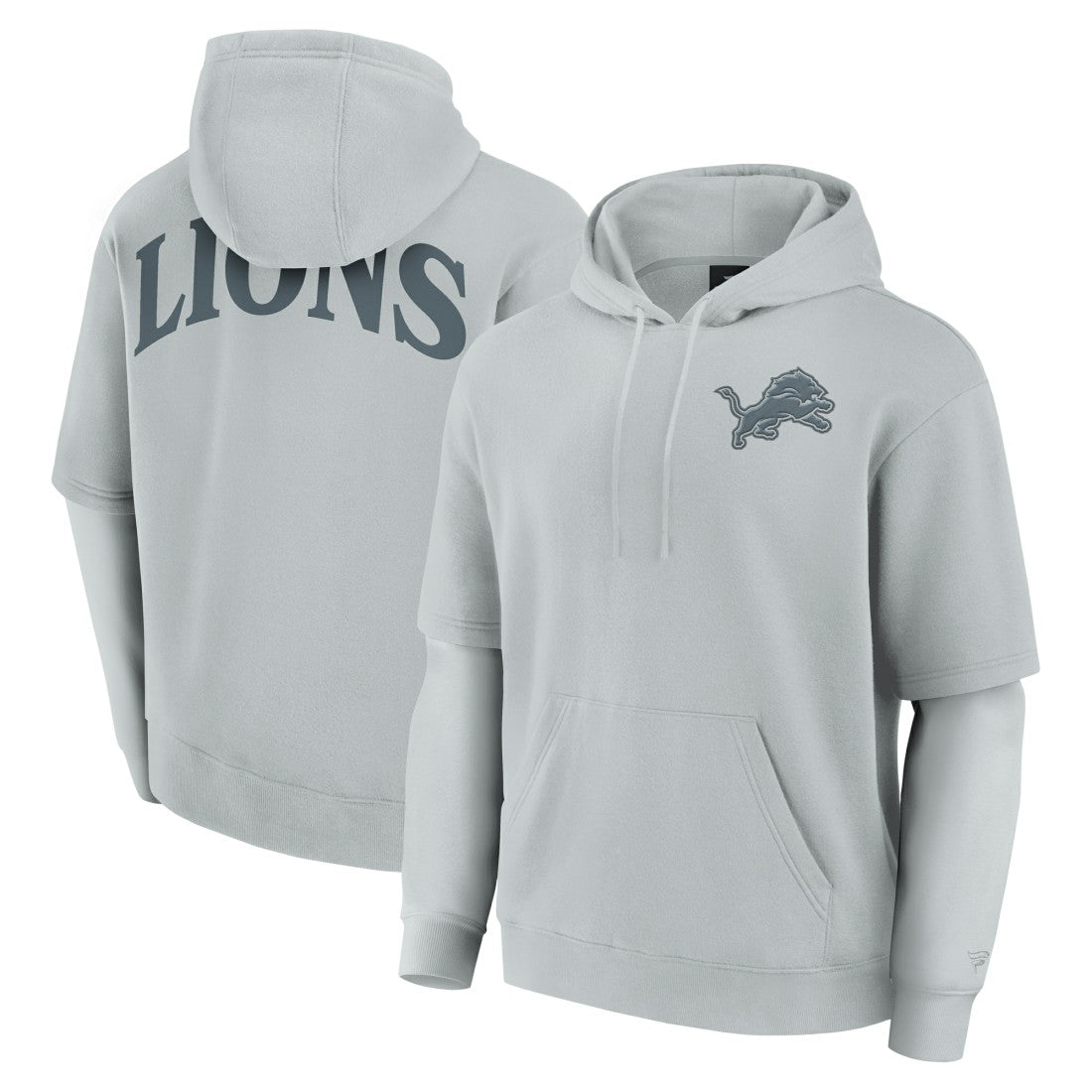 Detroit Lions Unisex Sleek Elements Pullover Hoodie Gray - Fanatics