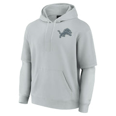 Detroit Lions Unisex Sleek Elements Pullover Hoodie Gray - Fanatics